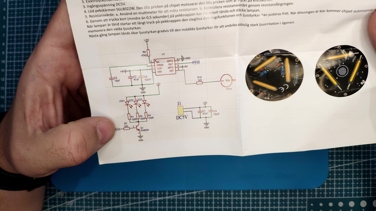 #HityKity 55 Moduł dotykowej lampki LED SGL8022W