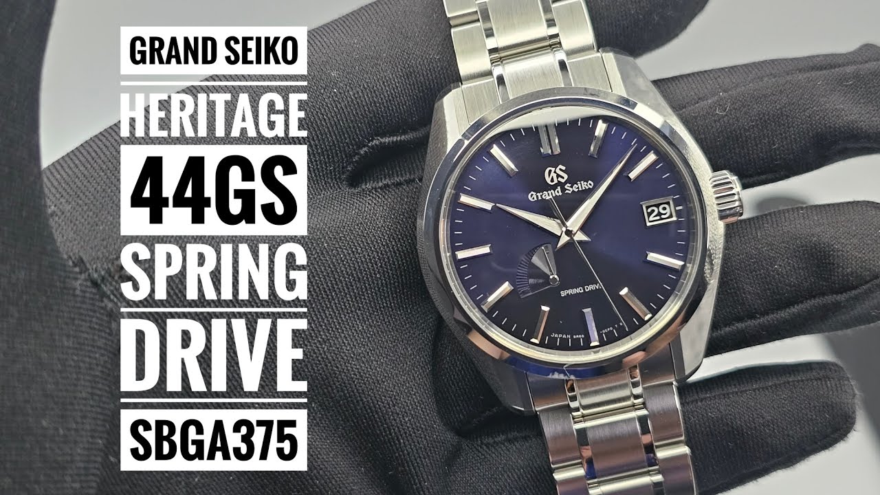 Grand Seiko Heritage 44GS Spring Drive Midnight Blue Dial SBGA375