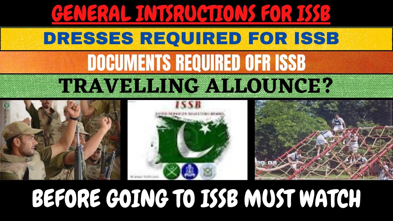 ISSB FOUR (4) DAYS SCHEDULE - DOCUMENTS REQUIRED OFR ISSB - ISSB GENERAL INFORMATION - ISSB 2023