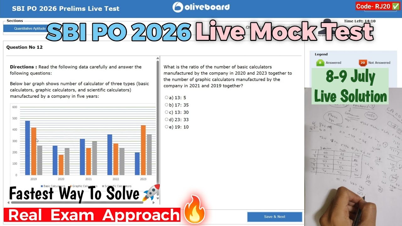 🎯OLIVEBOARD SBI PO Live Mock Test📚✍️ 8-9 JuLY | Share Score📝👆 | How to Attempt Mock #sBI #SBIPO