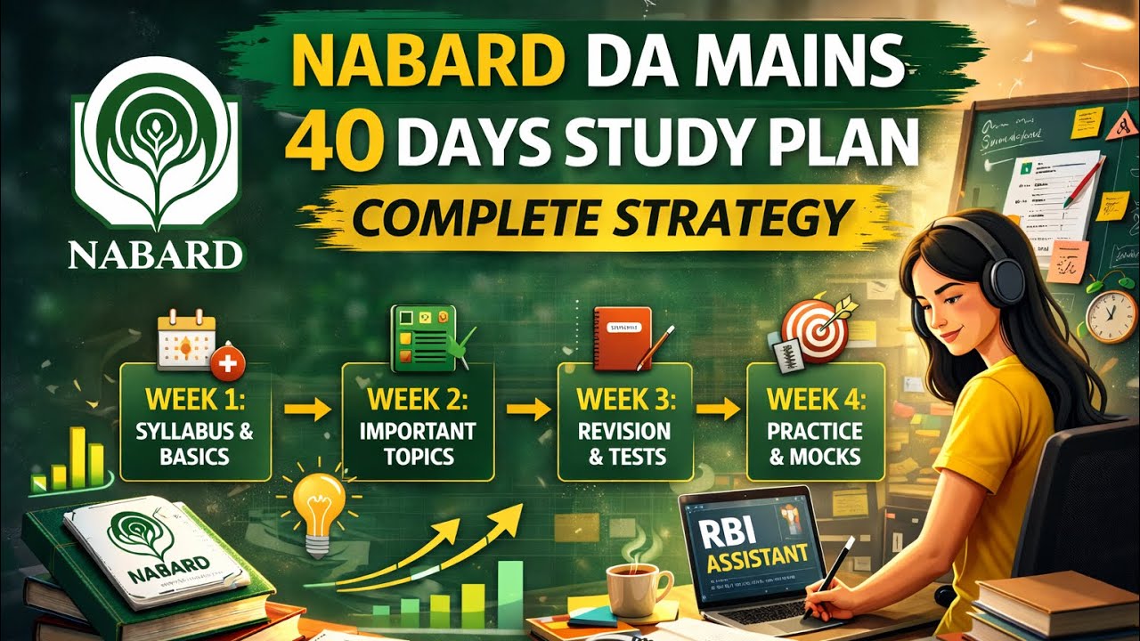 NABARD DA Mains 40 Days Study Plan | Complete Strategy to Crack in First Attempt