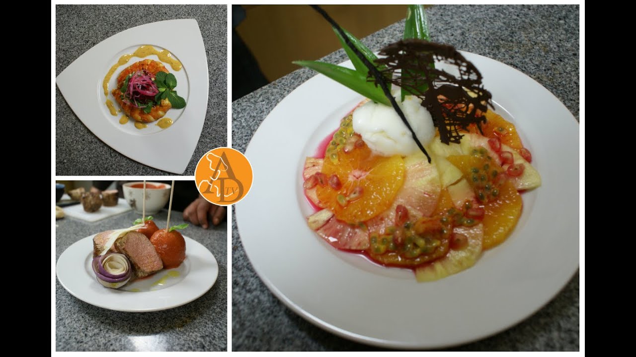 Flèches cupidon|Cœur Gambas|Médaillon veau|Carpaccio ananas orange