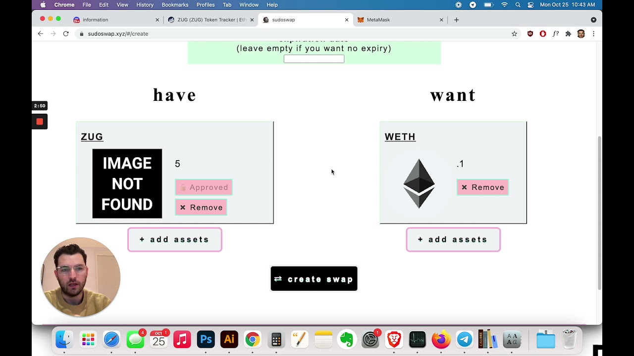 Buying and Selling $ZUG for Ether Orcs on Sudoswap