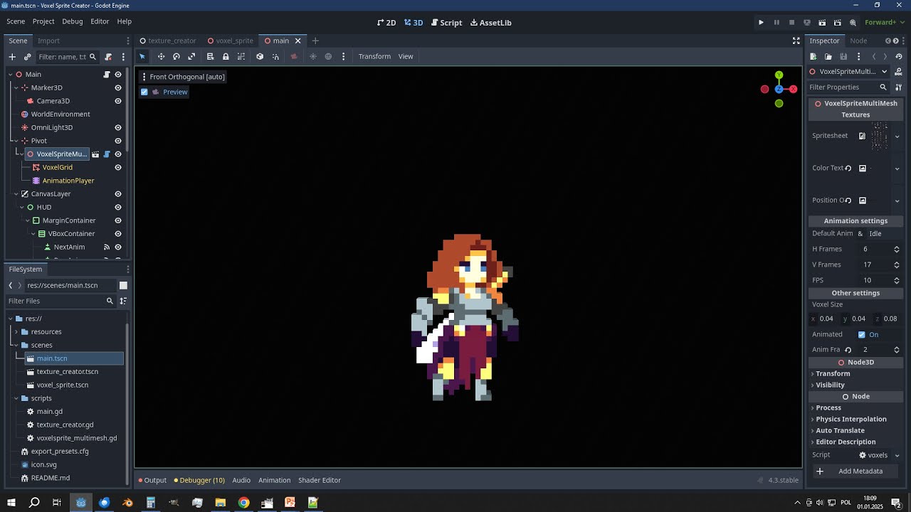 VoxelSprite tutorial Godot Engine