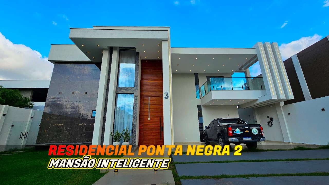 Condomínio Residencial Ponta Negra 2, Mansão Inteligente, 5 suítes sendo uma master, Alexa, 600m²