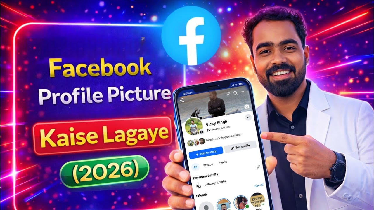 Facebook Profile Picture Kaise Lagaye 2026 | Mobile Se Facebook DP Set Karna (Hindi) | Tech Frack 