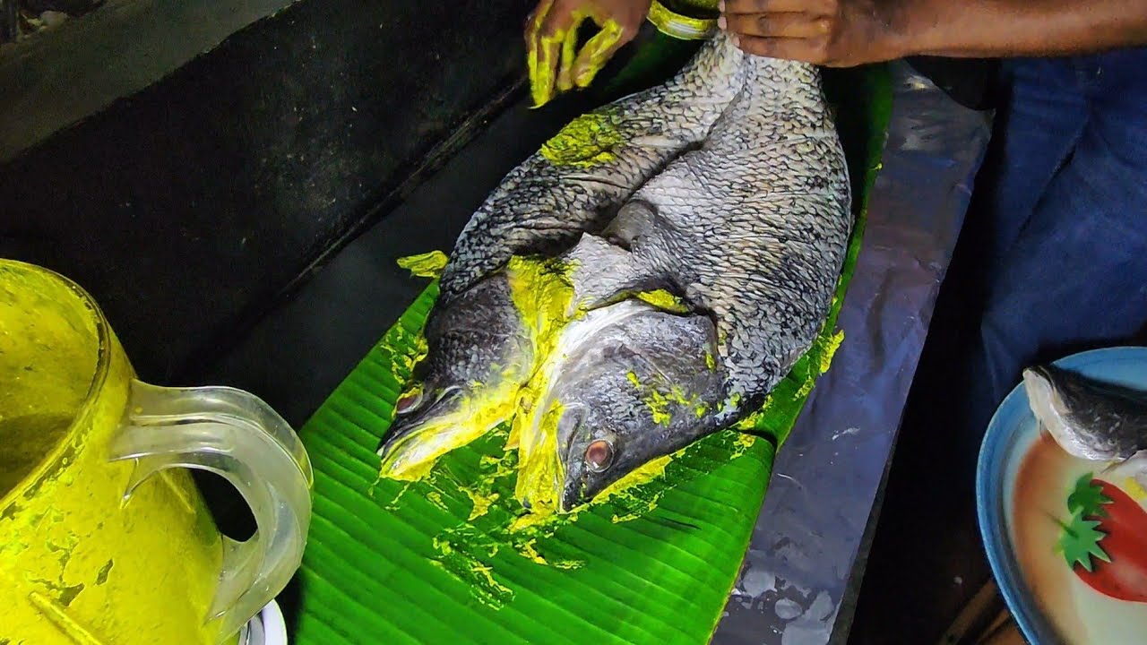 Grilled Seabass with Special Green Masala | Fun Cooking & Enjoying with Friends 🔥🐟 | കാളാഞ്ചി Grill