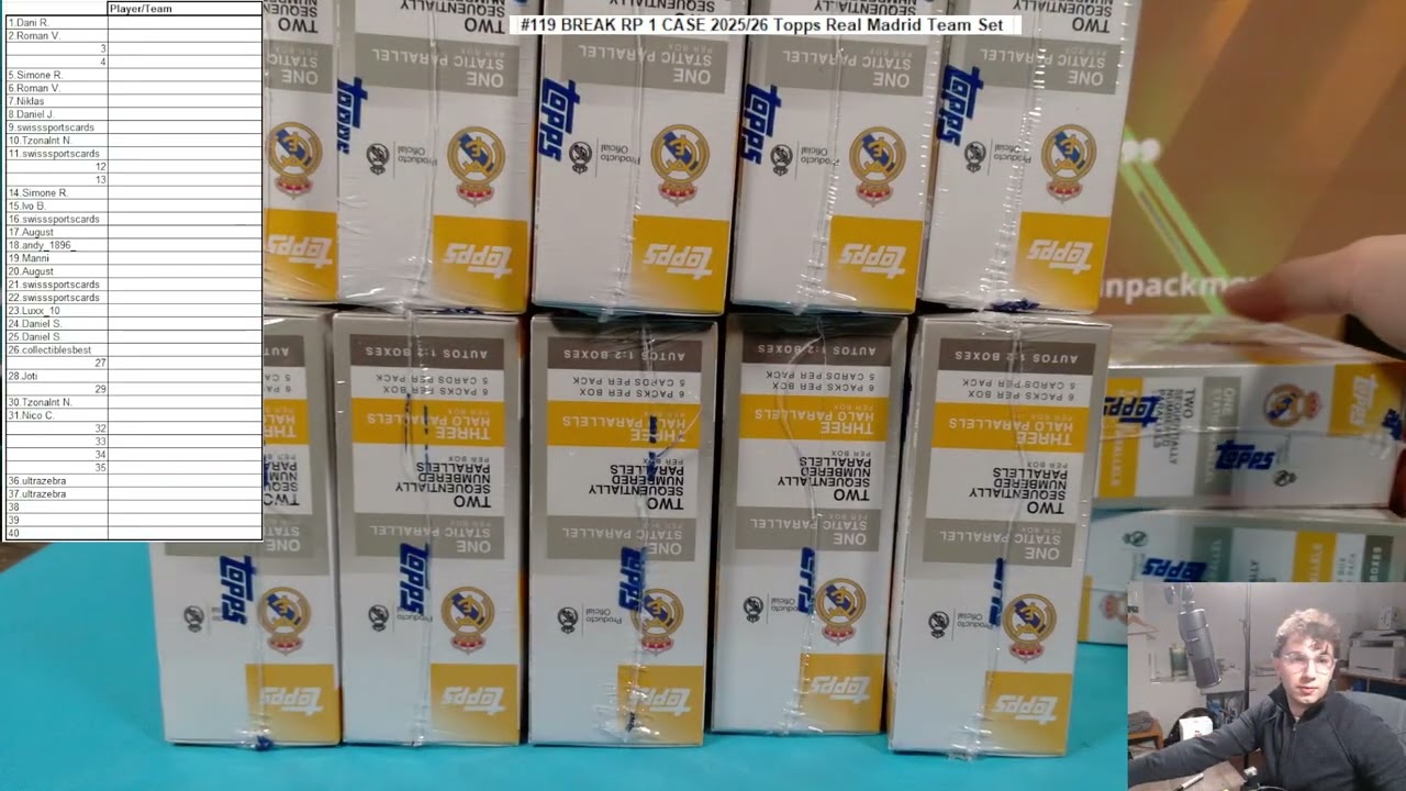 1 CASE 2025/26 Topps Real Madrid Team Set RP #119 & 1 BOX 2025/26 Topps Forever Barcelona RP #120