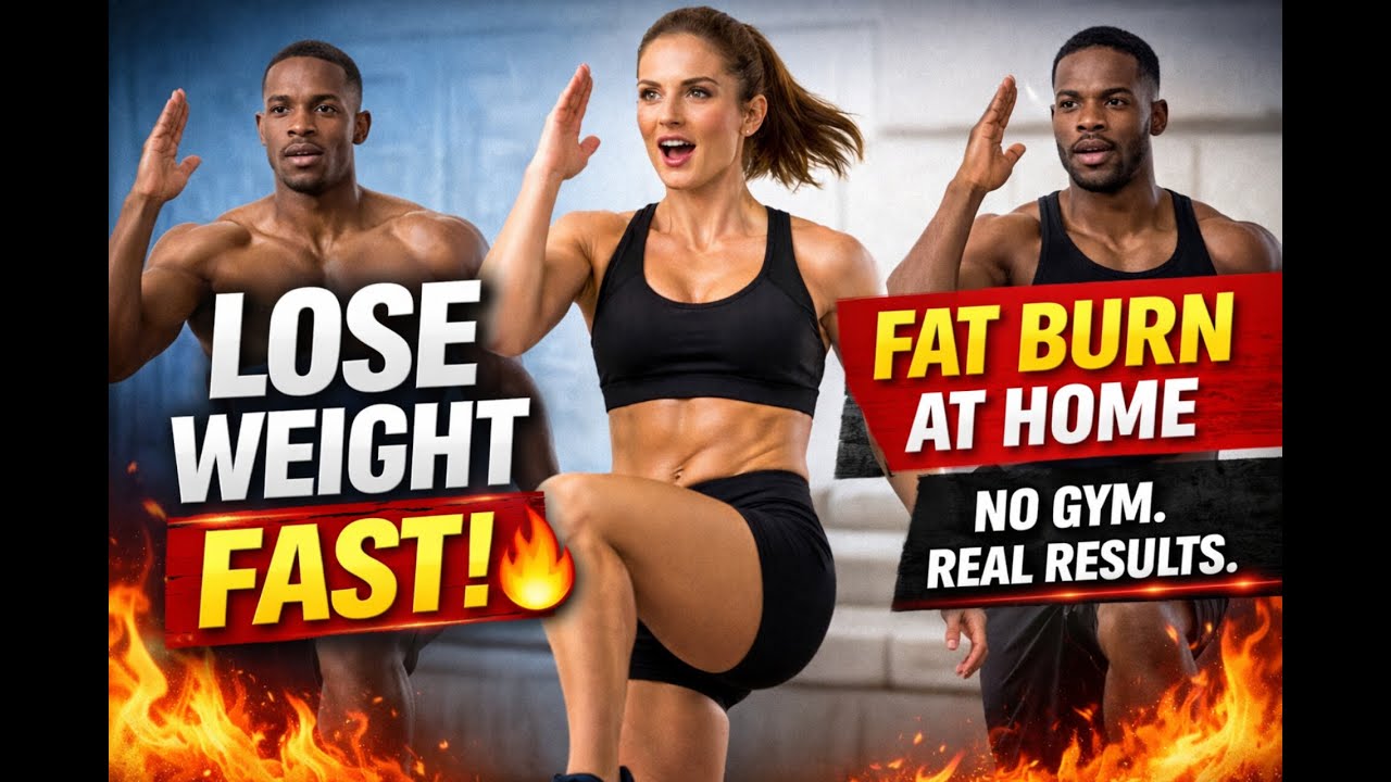 How to Lose Weight FAST at Home 🔥 Full Body Fat Burning Workout (No Equipment)