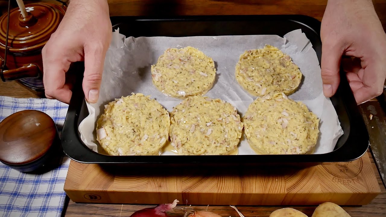 Картофельные оладьи, запеченные в духовке!