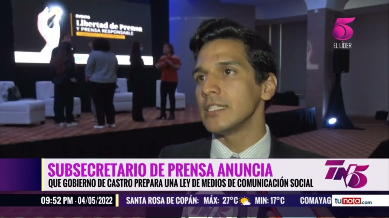 Anuncian que Gobierno de Honduras prepara una ley de medios de comunicación social