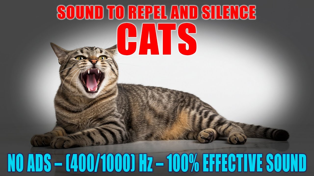 SOUND TO REPEL AND SILENCE CATS 🚫😺 100% EFFECTIVE ULTRASONIC REPELLENT