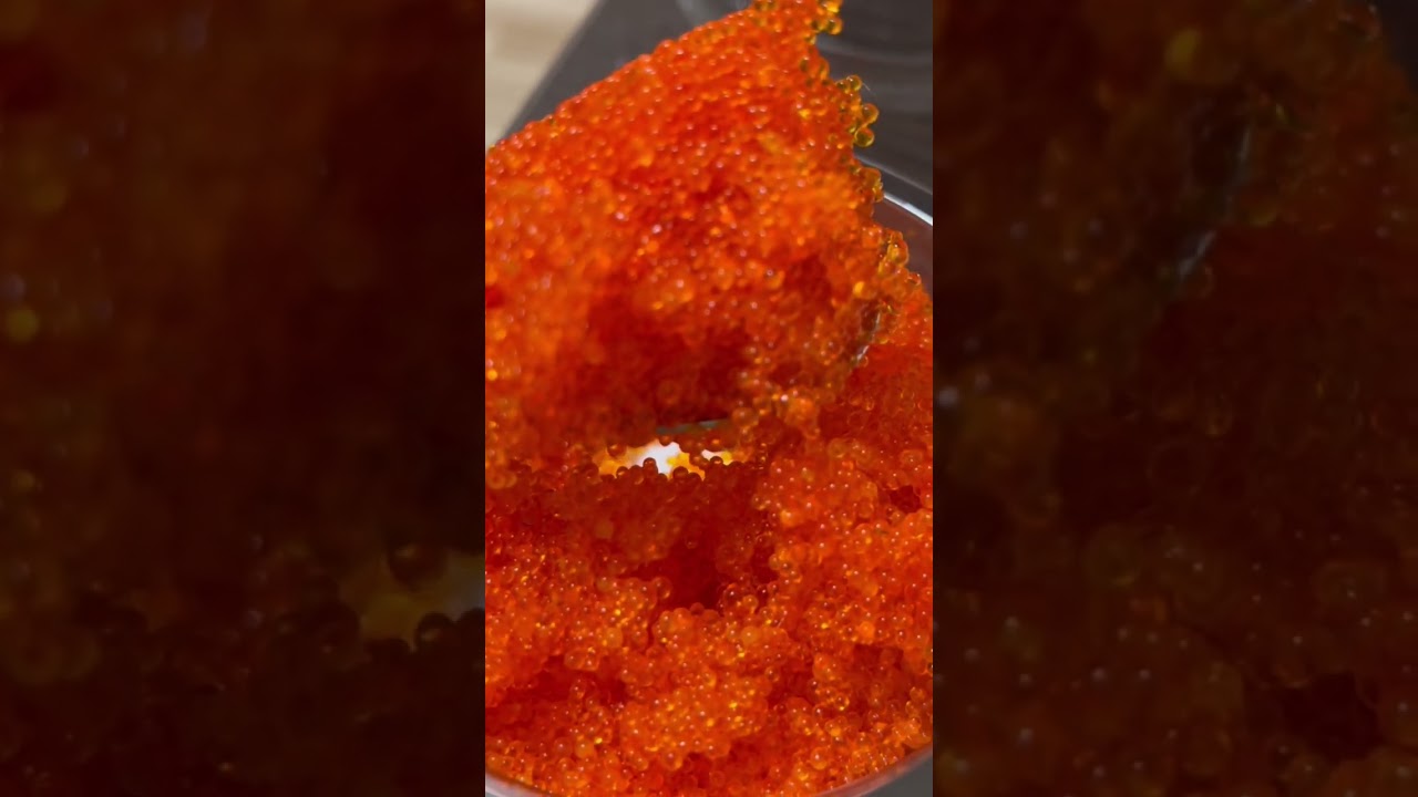 Tobikko fish eggs #shorts #subscribe #viral #asmr #cravings #satisfying #yummy #japanesefood #reels