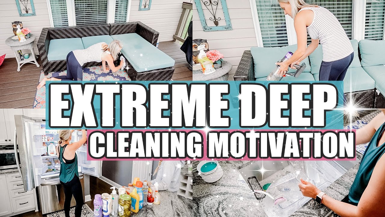 🤯 EXTREME CLEANING MOTIVATION-ALL DAY CLEAN WITH ME-CLEANING MY FRIDGE & BACK PORCH-JESSI CHRISTINE