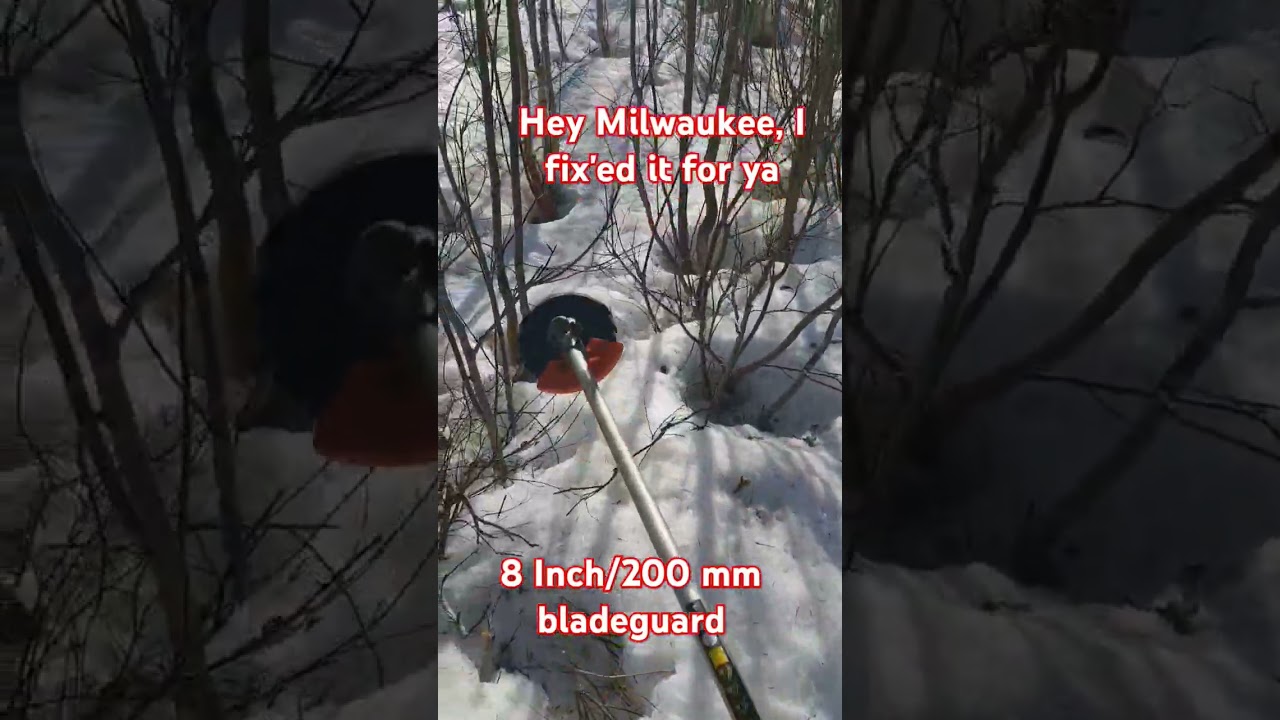 Bladeguard for the Milwaukee M18 brushcutter for 8 inch blade with teeth. #milwaukeetools #oregon