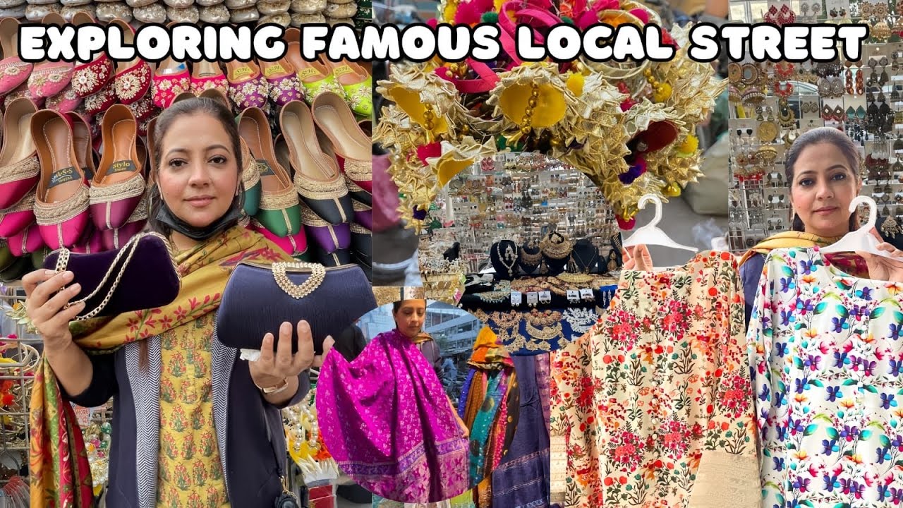 Famous Street | Banarsi Duppatas in Reasonable Prices| Kashees Hair Accessories | Local Street 🎀