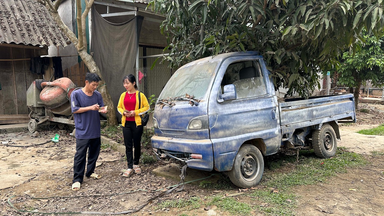 The young mechanic repaired and restored an abandoned truck belonging to her uncle in the village