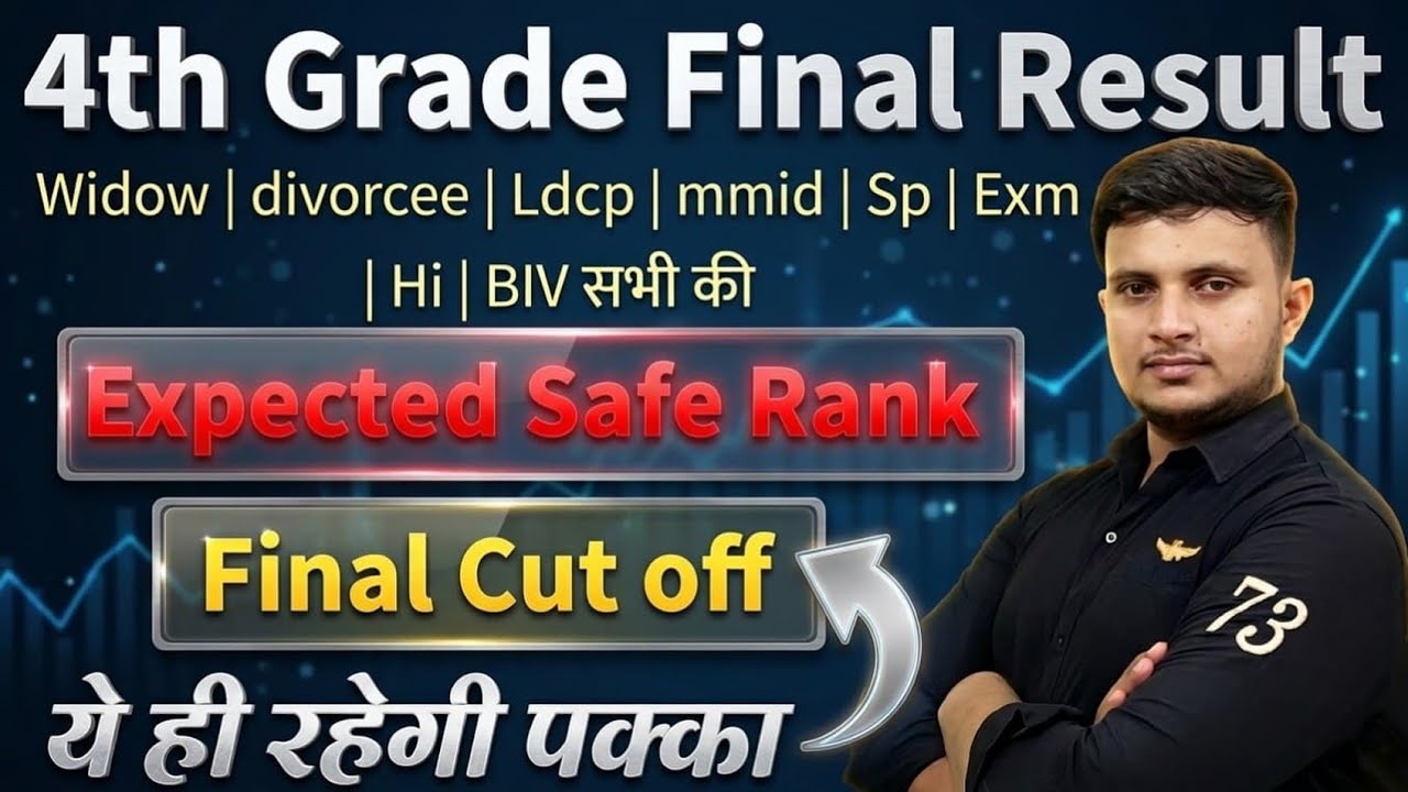 4th Grade Result 2026, Final Cut Off & Safe Rank Category Wise | fourth grade final cut off after Dv