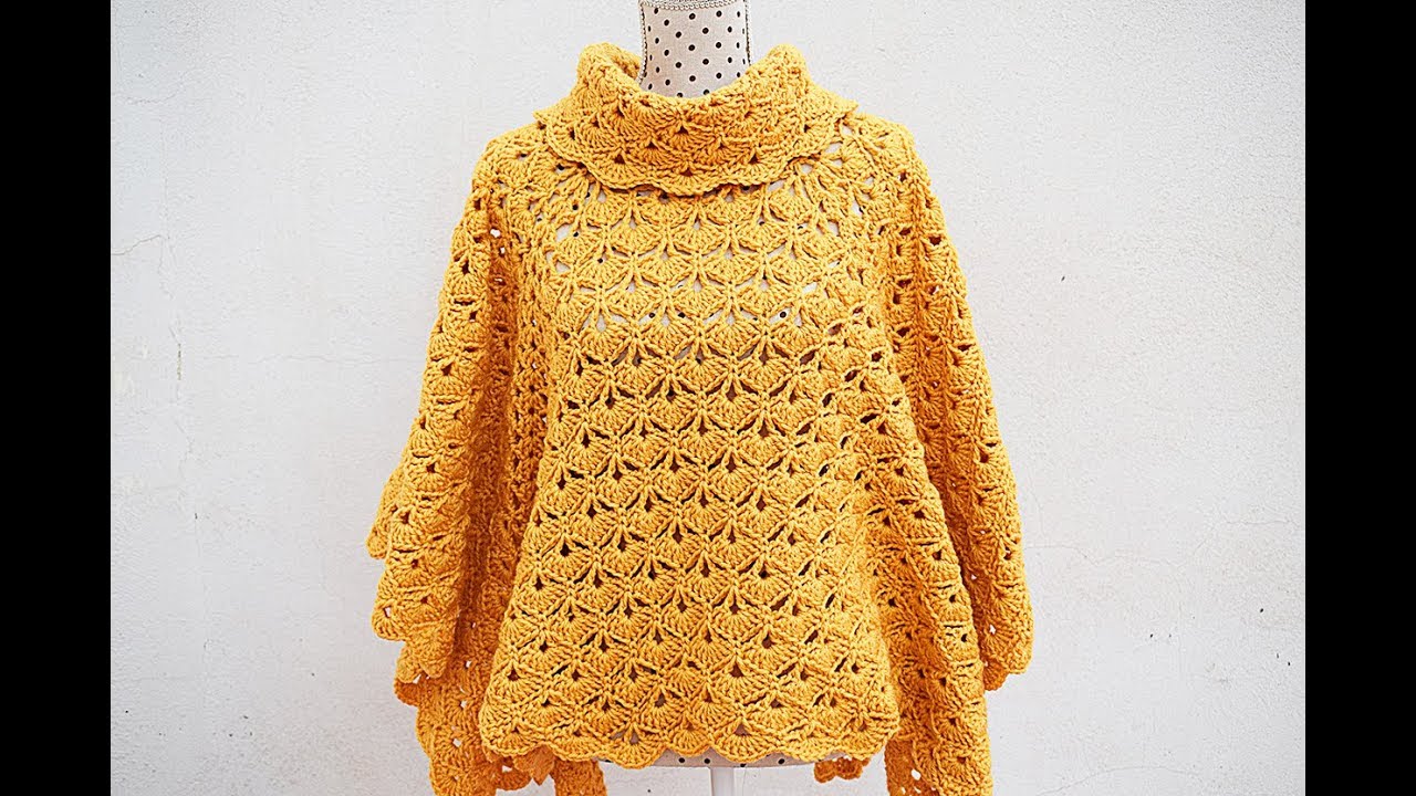 Poncho or coat of woman to crochet MAJOVEL very easy and fast #crochet #ganchillo # easy