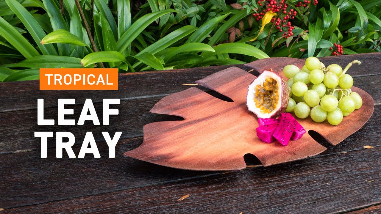 How to Power Carve a Tropical Leaf Tray Out of Scrap Wood | Arbortech Tools