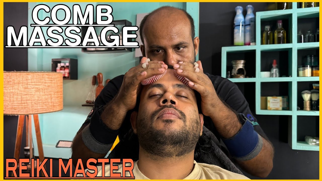 ASMR Comb Head Massage | Neck Cracking Adjustments by REIKI MASTER💈#asmr