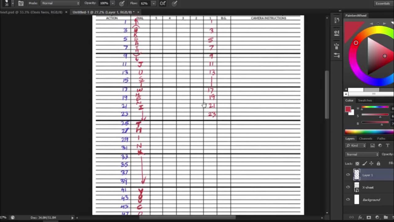 Exposure Sheet-Filling X-sheet#ExposureSheet#XSheet#AnimationTimeline#learnanimation #animationtools