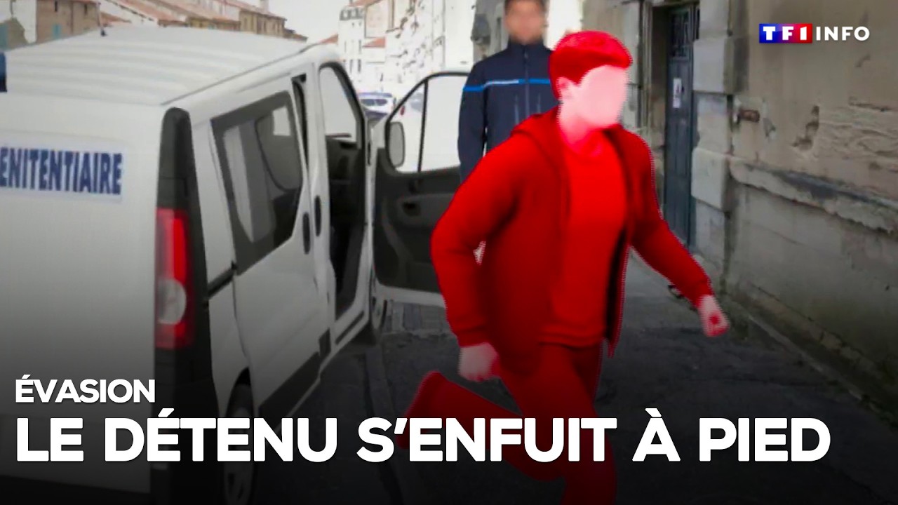 Évasion : le détenu s'enfuit à pied en plein centre-ville｜TF1 INFO