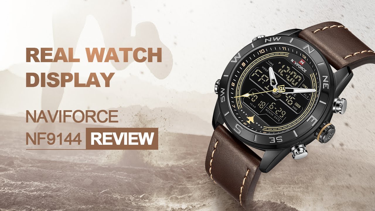 NF9144 multifunctional watch the top sale of NAVIFORCE Watch LED Digital men's watch unboxing review