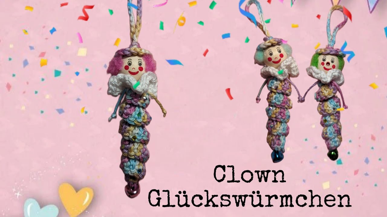 Clown Sorgen-Glückswürmchen 🤡🎉🪅