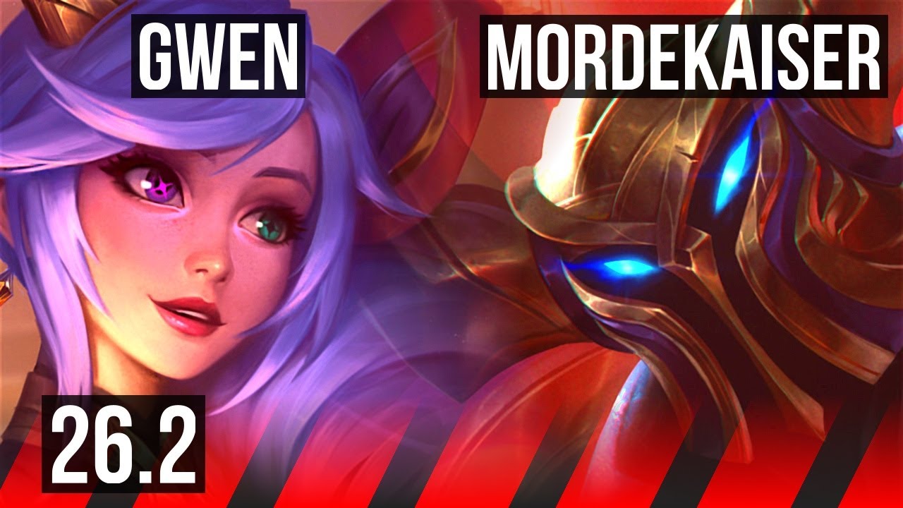 GWEN vs MORDEKAISER (TOP) | 88K damage | KR Master | 26.2