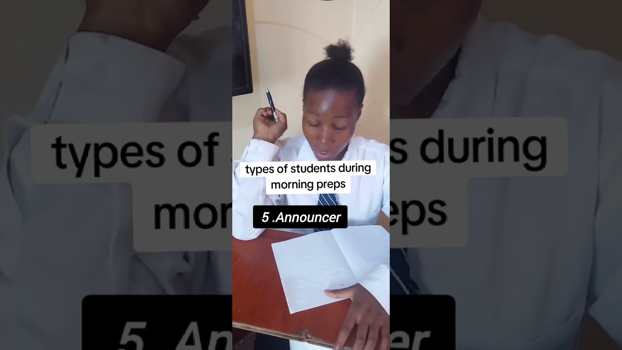 Types  of  students  during  morning  preps 