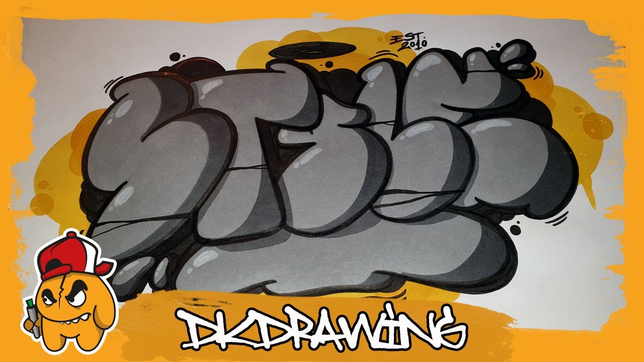 How to draw graffiti style letters (Picture Slideshow)