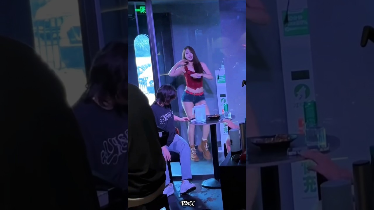 She just started dancing on the table in a Chinese bar! 🤯 #shorts #VibeX #vlog