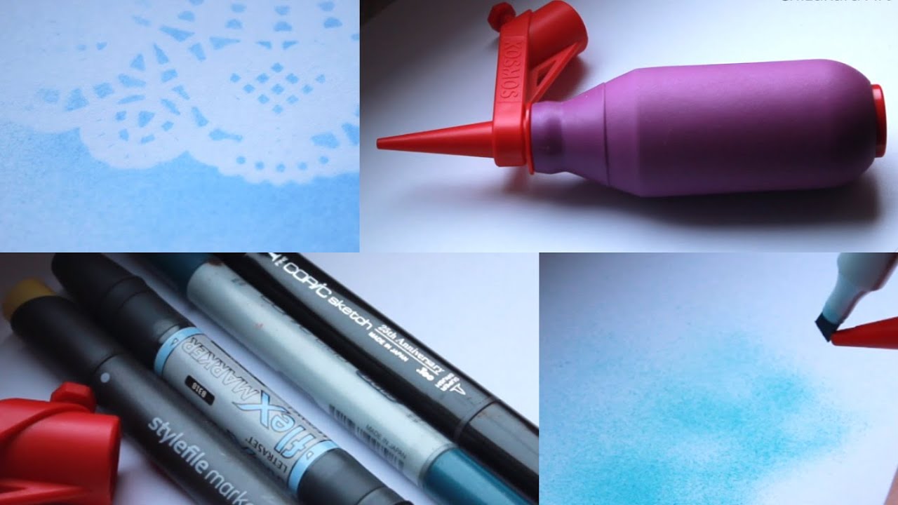 QUICK HINT: CHEAP AIRBRUSH alternative for COPIC, STYLEFILE & FLEXMARKER