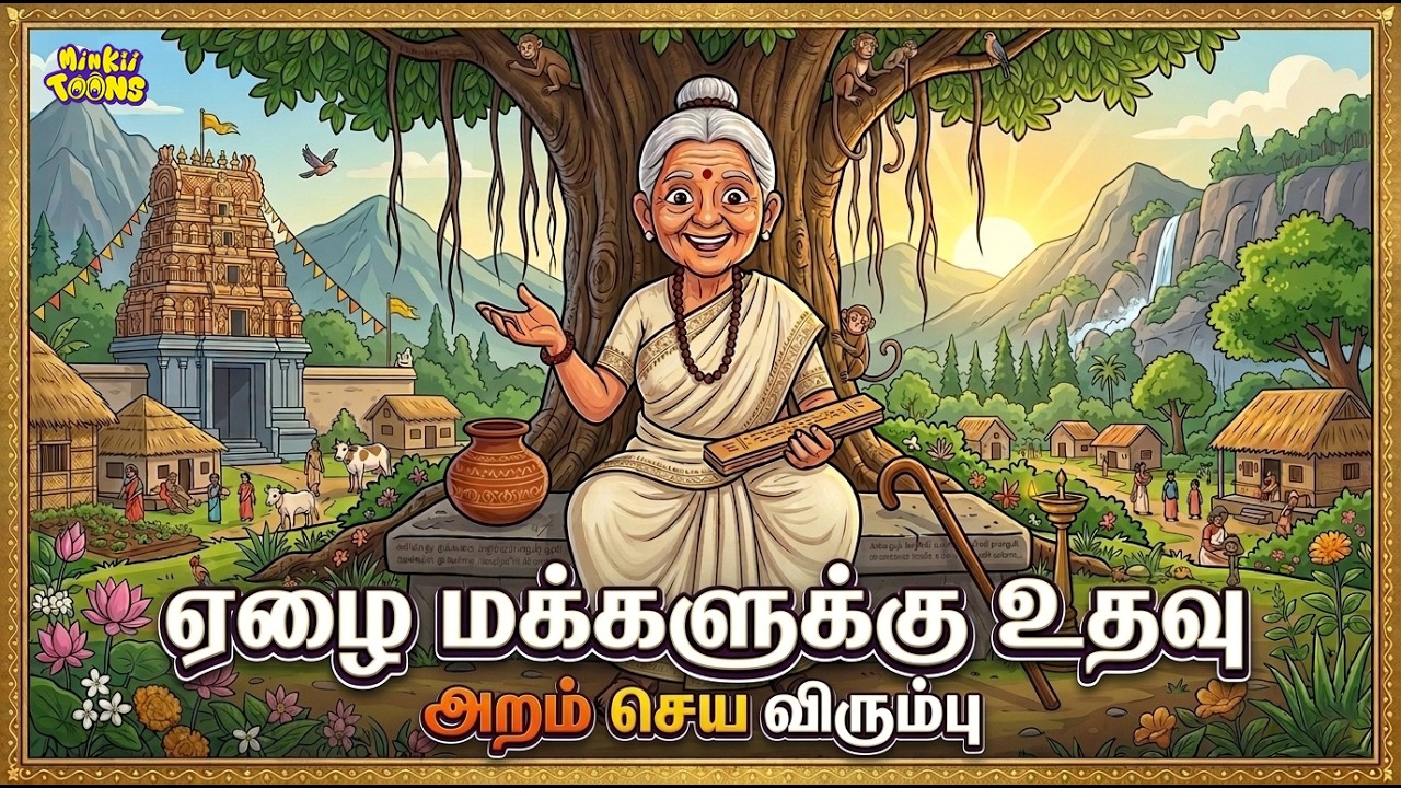 அறம் செய விரும்பு | Aram Seiya Virumbu | Aathichudi | Moral Stories For Kids | | Minkii Toons