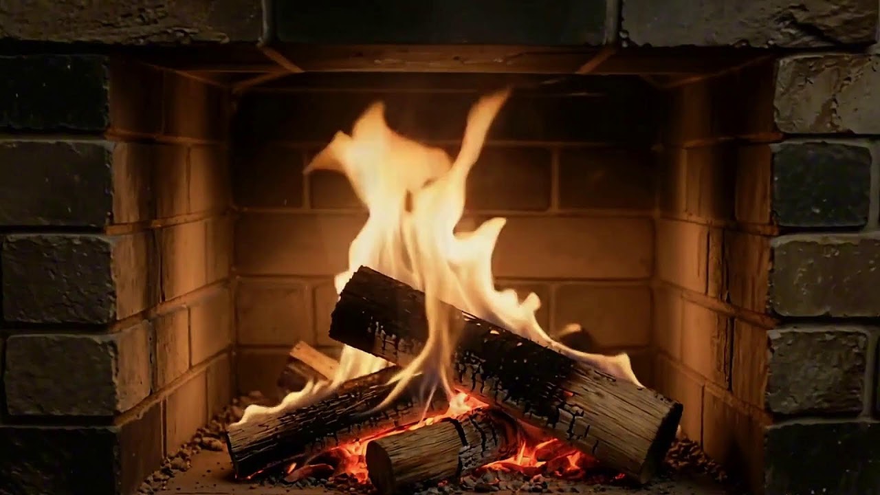 Soothing Fireplace Atmosphere with Natural Crackling Fire for Stress Relief