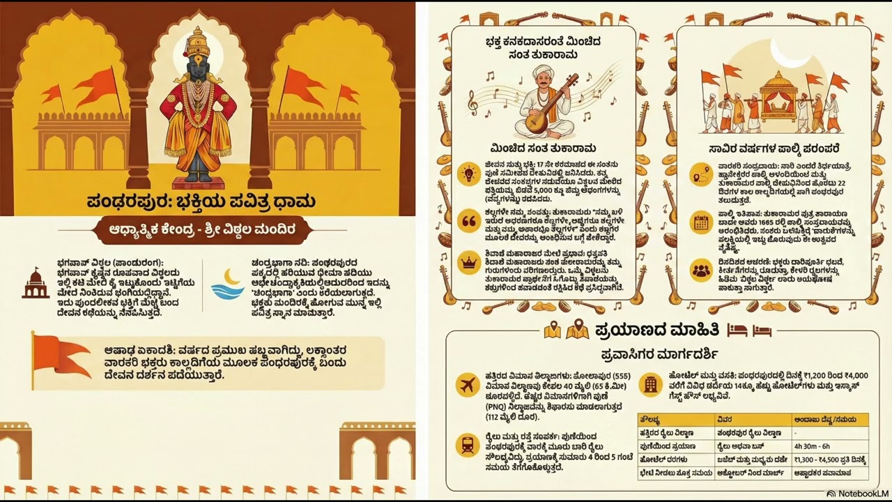 Kannada :  South Kashi of Maharashtra: Complete Guide to Pandharpur Temple & Ashadhi Ekadashi