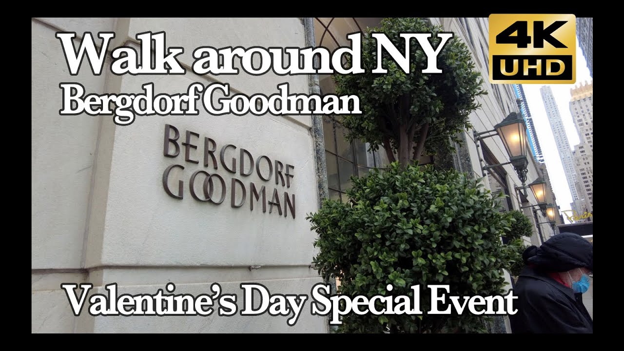 Bergdorf Goodman a luxury department store in Midtown Walk around NY 4K