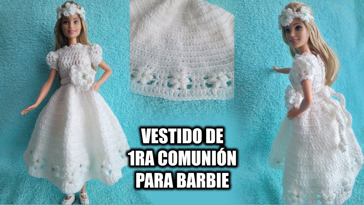VESTIDO DE 1RA COMUNIÓN PARA BARBIE || PASO A PASO