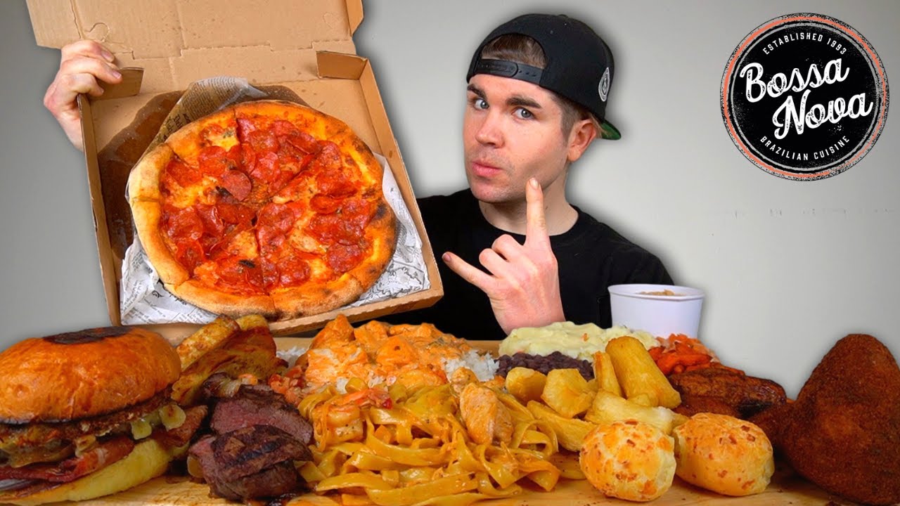 Eating what Everyone would Love! Burger, Creamy Pasta, Pizza, Steak, Cheese Bread + Bossa Nova 🇧🇷