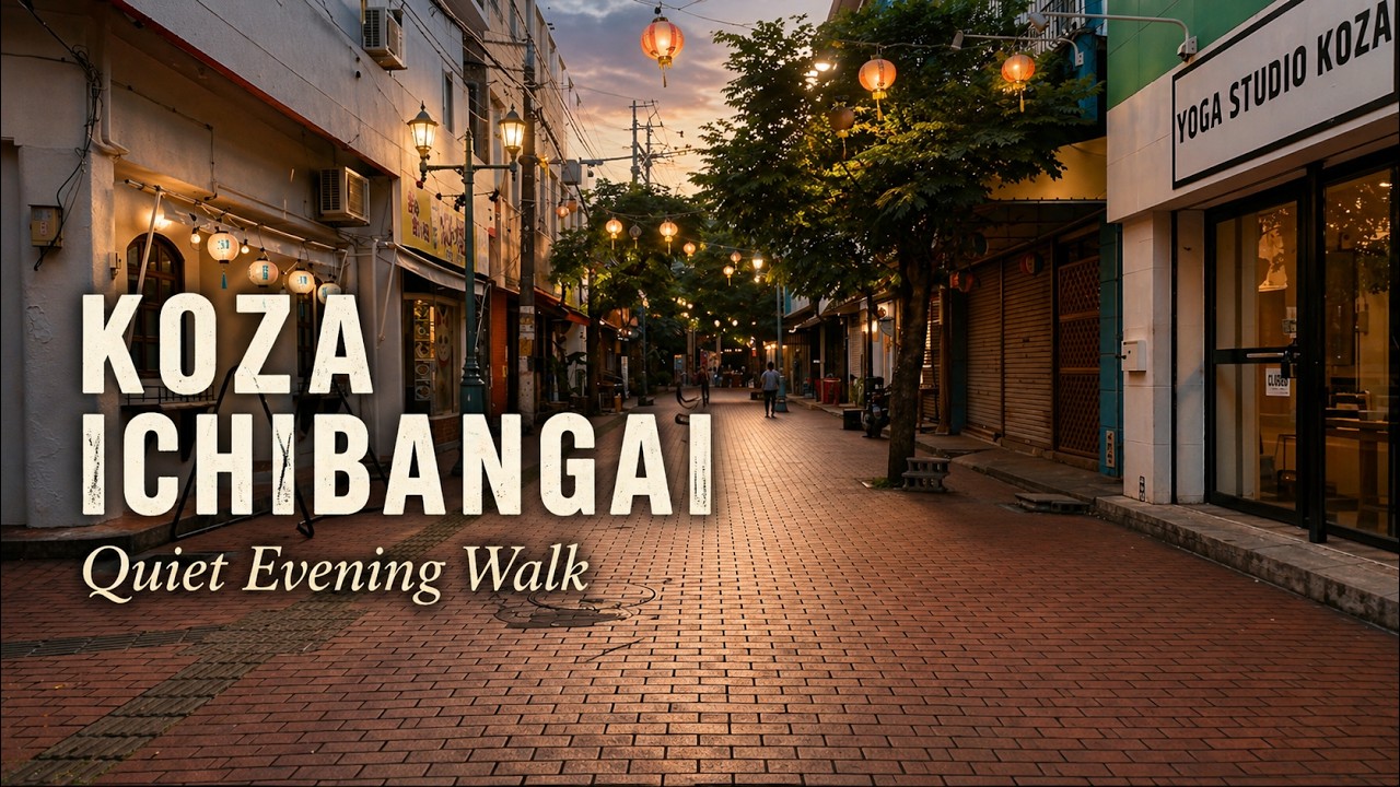 Okinawa, Japan Evening Walk | Real Street Atmosphere|4k