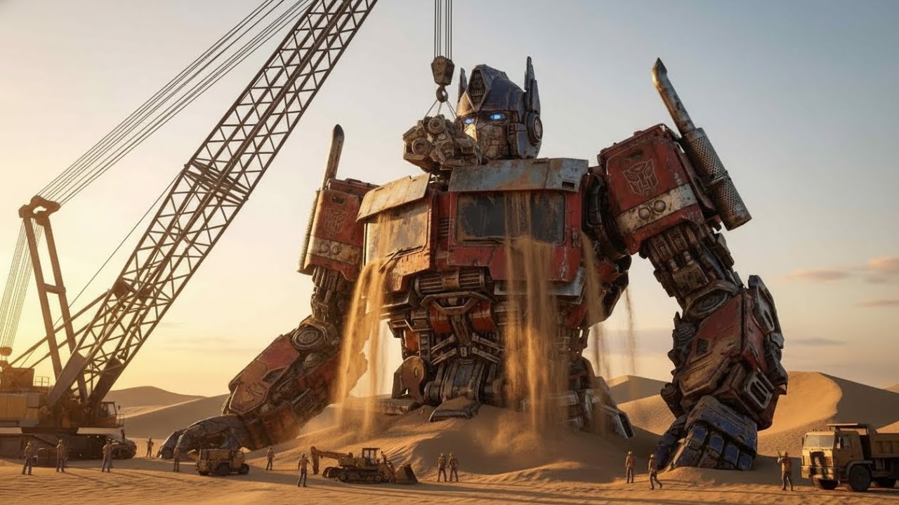 We Found a GIANT Optimus Prime Buried After an Ancient War — Full ASMR Restoration PROCESS #robot