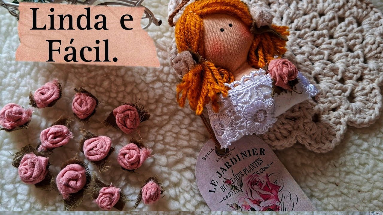 🔥🧵 PARE DE JOGAR RETALHOS FORA! Mini florzinhas de tecido/ Passo a passo fácil!!