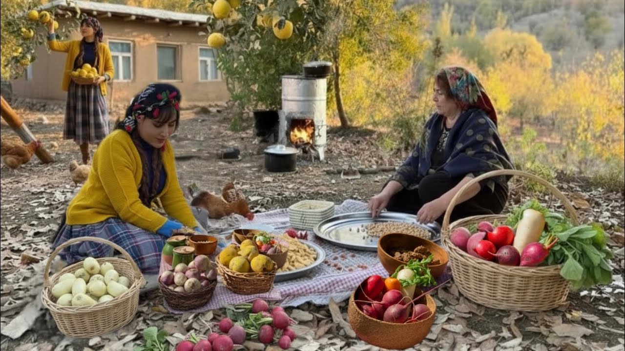 Northern Iraq Village Life: Mother’s Tarkhina Stew, Farm & Homemade Bread