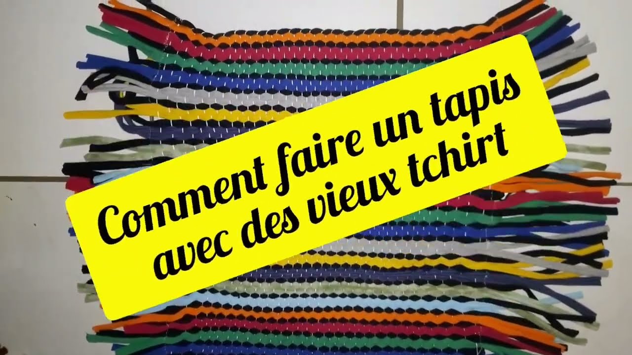 comment faire un tapis avec des vieux tchirt #tapis #faitmain #recyclage