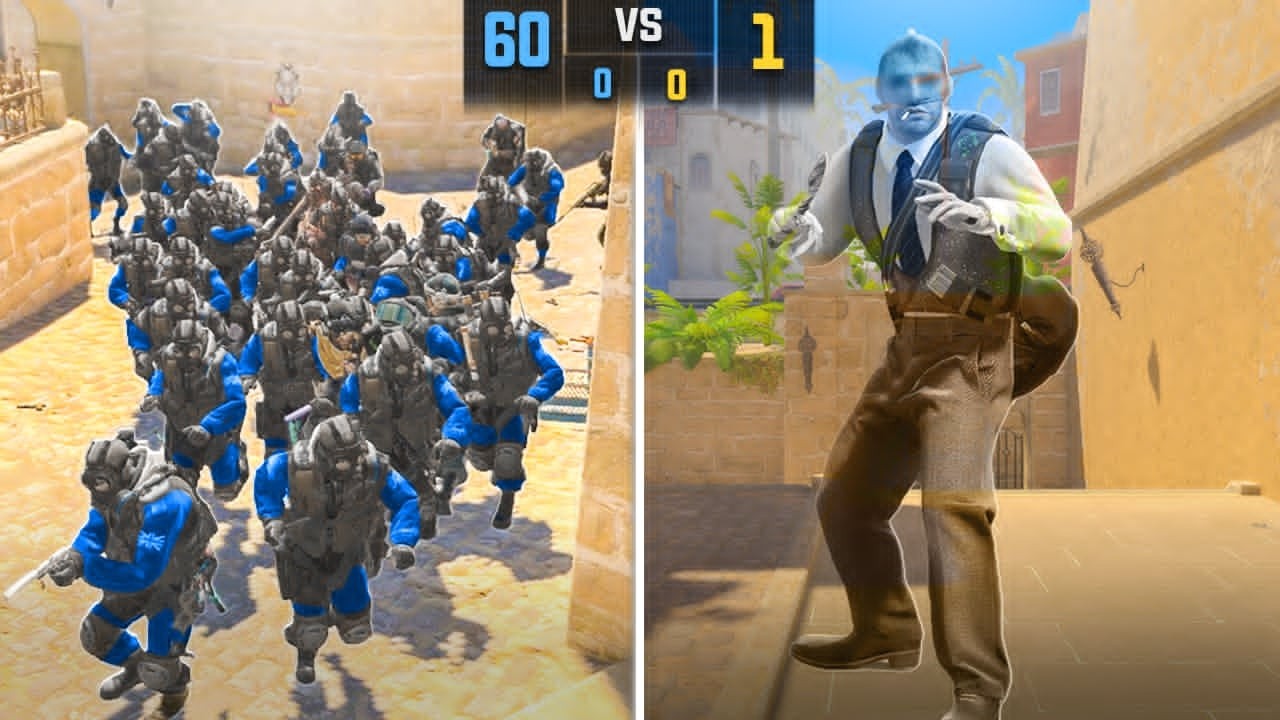INVISIBILITY vs 60 PLAYERS in CS2