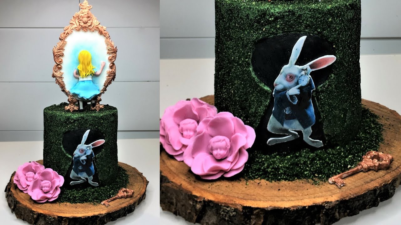 Cake decorating tutorials | Alice in wonderland fault line cake | Sugarella Sweets