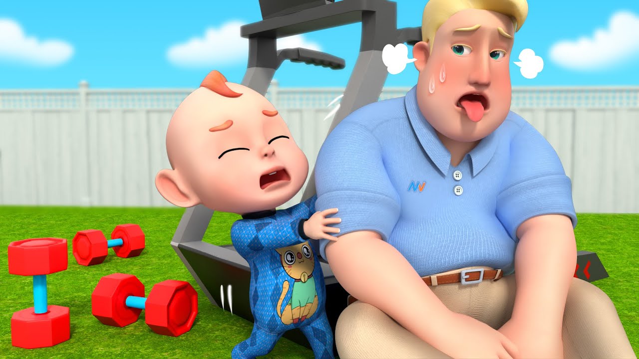 Let’s Exercise with Daddy 💪| Healthy Habits Song for Kids | Nursery Rhymes & Rosoo Kids Song
