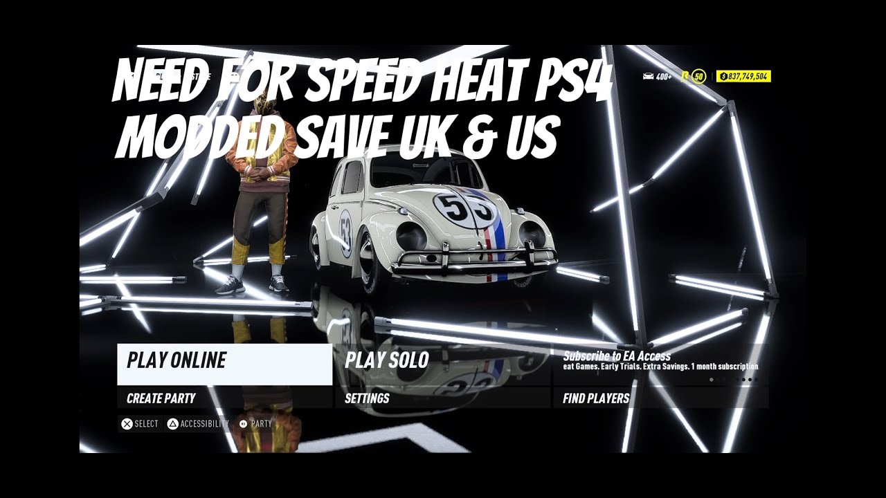 NFS Heat PS4/5 Modded Save Europe & US!