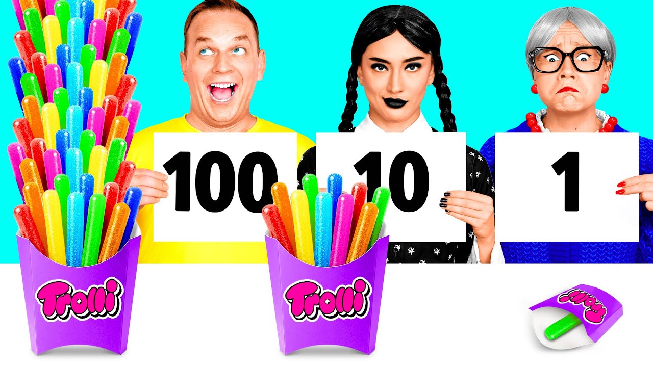 100 Слоев Еды Челлендж | Фантастические Лайфхаки с Едой от BaRaDa Best